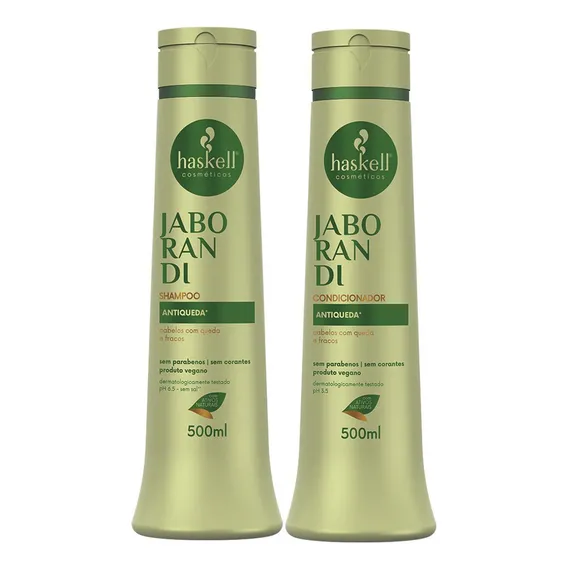 Kit Shampoo Condicionador 500ml Haskell Jaborandi Foto 1