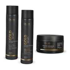 Kit Shampoo + Condicionador+ Mascara Gold Brush Duetto Professional Foto mini 1