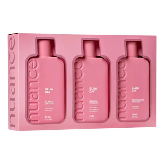 Kit Shampoo Condicionador Máscara Hidratação Glow Day Nuance Foto 1