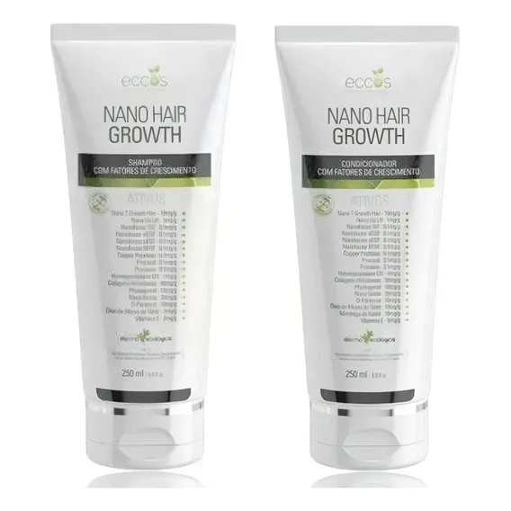 Kit Shampoo + Condicionador Nano Hair Grown Eccos Foto 1