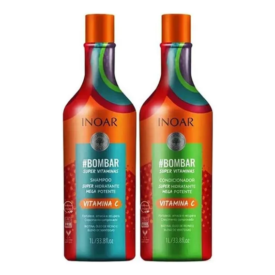 Kit Shampoo E Condicionador Bombar 1 Litro Inoar Foto 1