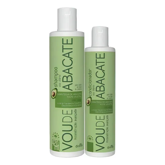 Kit Shampoo E Condicionador Vou De Abacate Vegano Griffus Foto 1