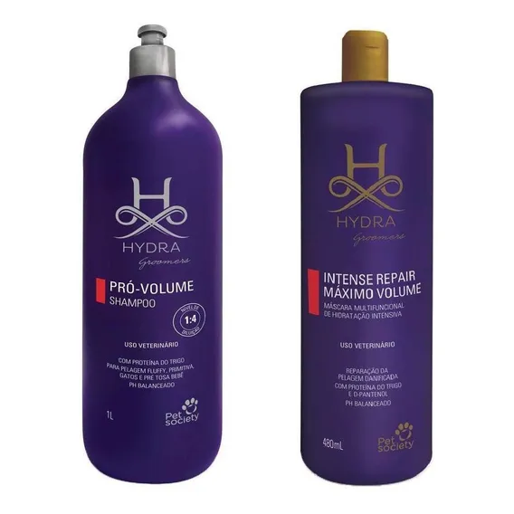Kit Shampoo Hydra Pro Volume 1 Litro + Mascara Maximo Volume Foto 1