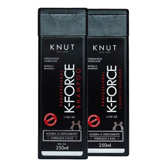 Kit Shampoo Knut K-force 250ml + Condicionador Knut K-force Foto 1