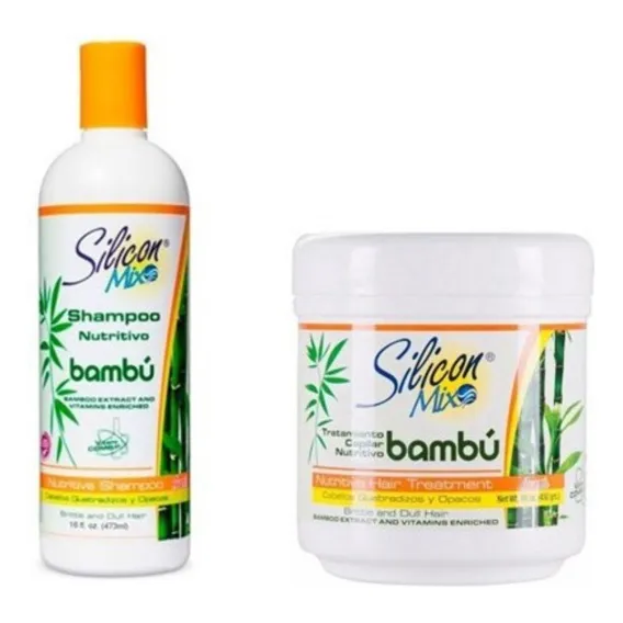 Kit Shampoo Silicon Mix Bambu 473ml + Máscara Capilar 450g Foto 1