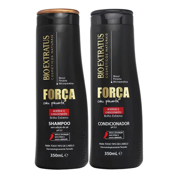 Kit Shampoo+condicionador Força Pimenta Bioextratus 350ml Foto 1