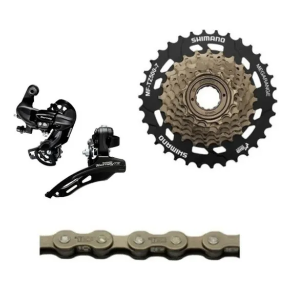 Kit Shimano - Câmbios - Catraca Megarange + Corrente Foto 1