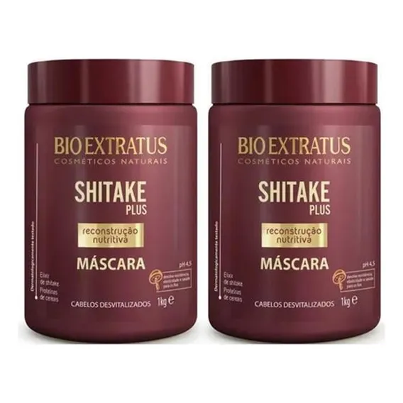 Kit Shitake Plus 2 Máscaras 1kg Bio Extratus Foto 1
