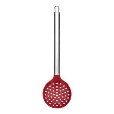 Kit Silicone Vermelho Concha Escumadeira Colher De Arroz Foto mini 4