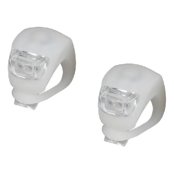 Kit Sinalizador Led Duplo Silicone Bicicleta Farol Lanterna Foto 1