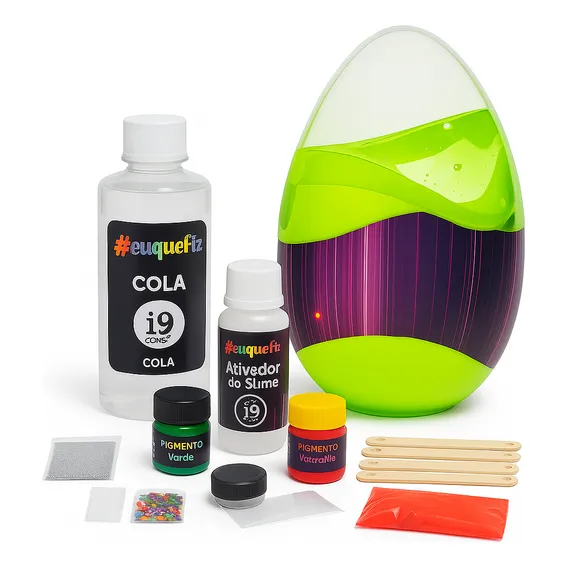 Kit Slime Grande #euquefiz Ovo Grande - Geleca Cola Colorida Foto 1