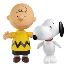 Kit Snoopy Charlie Brown 2 Bonecos Vinil Articulado Foto  mini 1