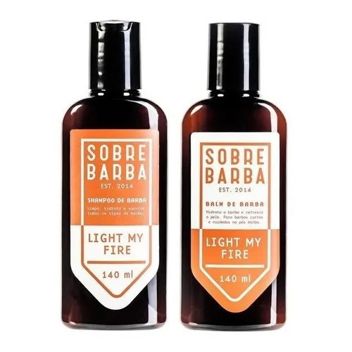 Kit Sobrebarba - Shampoo e Balm Barba - Light My Fire Foto 1