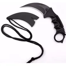 Kit Soco Inglês Aço + Faca De Pescoço Karambit + Push Dagger Cor Preto Liso Foto mini 2