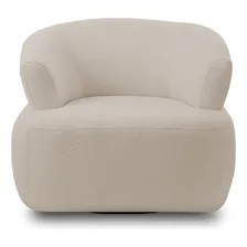 Kit SofĂĄ 3 Lugares 198cm 01 Poltrona Florea M05 BouclĂȘ Creme Foto mini 3
