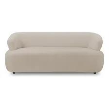 Kit SofĂĄ 3 Lugares 198cm 01 Poltrona Florea M05 BouclĂȘ Creme Foto mini 2