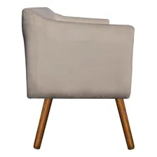 Kit Sofá Retrô E 02 Poltronas Julia Suede Bege Com Strass Foto mini 4
