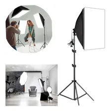 Kit Soft Box Estúdio Luz Continua E27 Foto mini 2