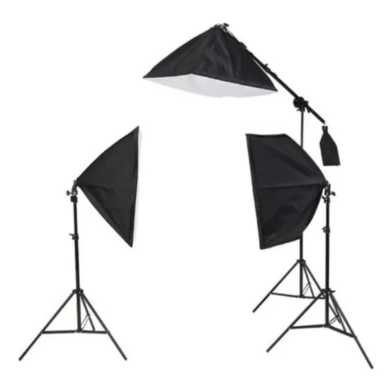 Kit Soft Box Girafa 50x70 Iluminação Profissional Foto 1