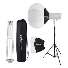 Kit Soft Box Lanterna 65cm Godox Bowens E Tripé 2,6 Metros Foto mini 1