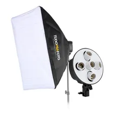 Kit Softbox 50x70cm Profissional + 5 Lâmpadas 135w 110v Foto mini 2