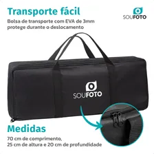 Kit Softbox Duplo Iluminação Profissional com Softbox Vareta 50x70cm, LED RGB com Controle Remoto e Tripé Ajustável 1,90m Sou Foto para Estúdio Fotográfico, Gravações, Produção de Conteúdo, Youtubers Foto mini 4