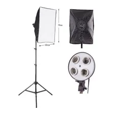 Kit Softbox Estúdio Fotográfico Led Fotografia Tripé 4 Luz R 127/220v Foto mini 3