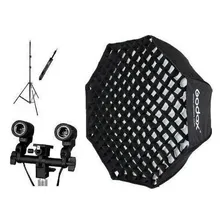 Kit Softbox Godox 120cm Grid C Colmeia Octabox Luz Contínua 110v/220v Foto mini  3