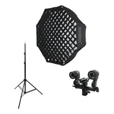 Kit Softbox Godox 120cm Grid C Colmeia Octabox Luz Contínua 110v/220v Foto  mini 1