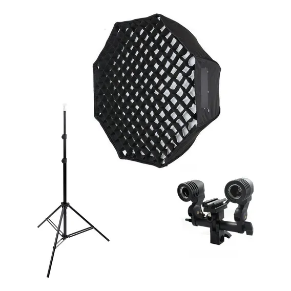 Kit Softbox Godox 120cm Grid C Colmeia Octabox Luz Contínua 110v/220v Foto 1