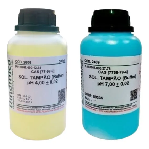 Kit Solução Tampao (buffer) Ph 4,00 E 7,00 500ml Cada Foto 1