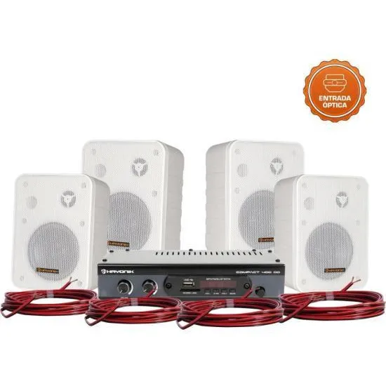 Kit Som Ambiente Ambience 4000 Od V2 Branco Hayonik Foto 1