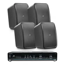 Kit Som Ambiente Externo 4 Caixas + Amplificador Bluetooth Foto  mini 1