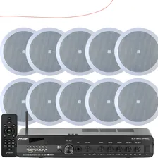 Kit Som Ambiente Frahm Teto Gesso + 10 Arandelas Jbl Foto  mini 1