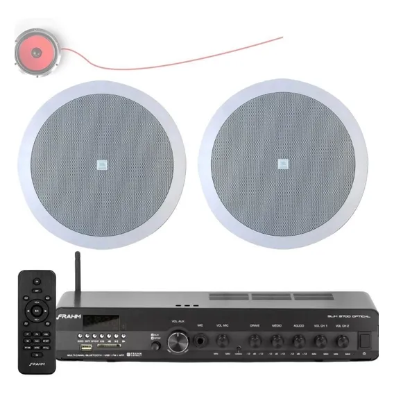 Kit Som Ambiente Receiver Frahm Slim 3700 + 2 Arandelas Jbl Foto 1