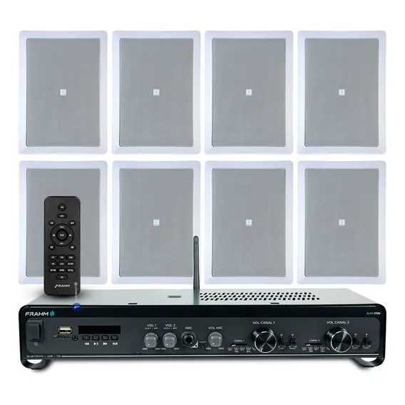 Kit Som Ambiente Slim 2700 Receiver + 8 Arandelas Jbl Foto 1