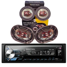 Kit Som Automotivo Radio Vipertron + Kit Facil Bravox Par Alto Falante 6 + 6x9 Tnt Full Foto mini 4