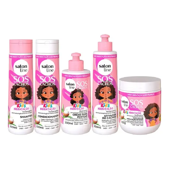 Kit Sos Cachos Kids 5 Produtos Completo Salon Line Foto 1