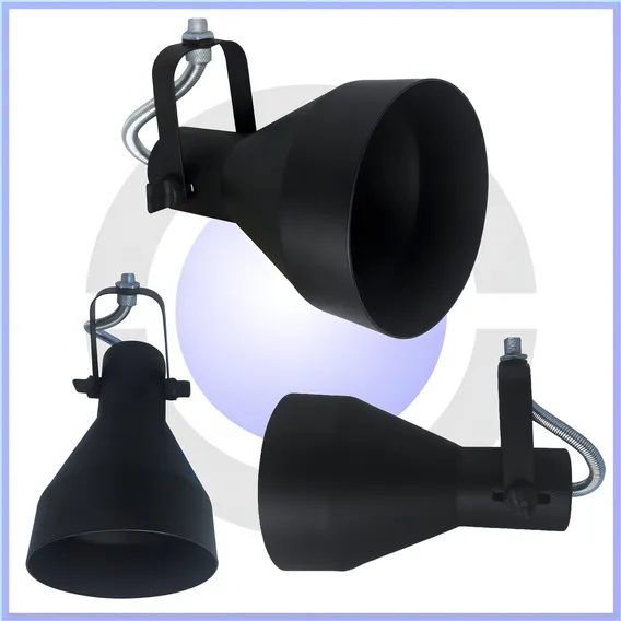 Kit Spot Trilho Par30 Lampada Led Eletrocalha Perfilado 6 Pt Cor Preto 110V/220V Foto 1