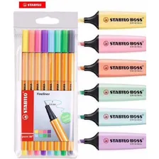Kit Stabilo-marca Texto Pastel Com 6+stabilo 88 Pastel Com 8 Foto mini 1