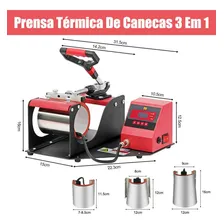 Kit Sublimaçao Prensa Térmica Canecas 3 Em 1 Mecolour Prensa De Caneca 11oz 12oz 17oz Vermelho 220V Foto mini 4