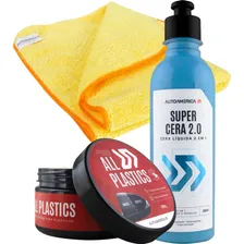 Kit Super Cera 2.0 Limpadora 300ml All Plastics Restaurador Foto  mini 1