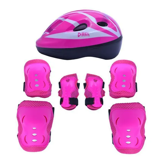 Kit Super Radical De Proteção Infantil Completo 3 Cor Tam. M Cor Rosa Foto 1