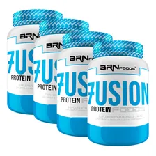 Kit Super Whey Proten: 4x Fusion Protein 900g Brn Foods Sabor 4x Morango Foto mini 1