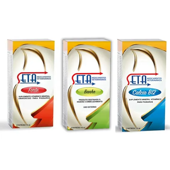 Kit Suplemento Seta Banho + Seta Forte + Seta Calcio B12 Sabor Seta Forte - Seta Calcio B12 - Seta Banho Foto 1