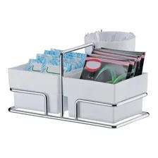 Kit Suporte 40 Cápsulas Três Corações + Porta Sachês Cromado Cor Branco Foto mini 3