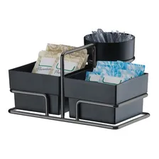 Kit Suporte Cápsulas Três Corações + Porta Sachês Onix Preto Foto mini 3