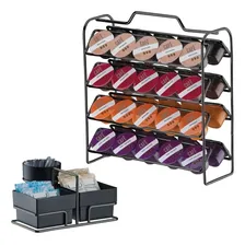 Kit Suporte Cápsulas Três Corações + Porta Sachês Onix Preto Foto mini 1