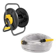 Kit Suporte Enrolador Para Mangueira + Mangueira 20m Vonder Foto  mini 1