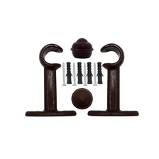 Kit Suporte Para Varão De Cortina 19mm Imbuia Foto  mini 1